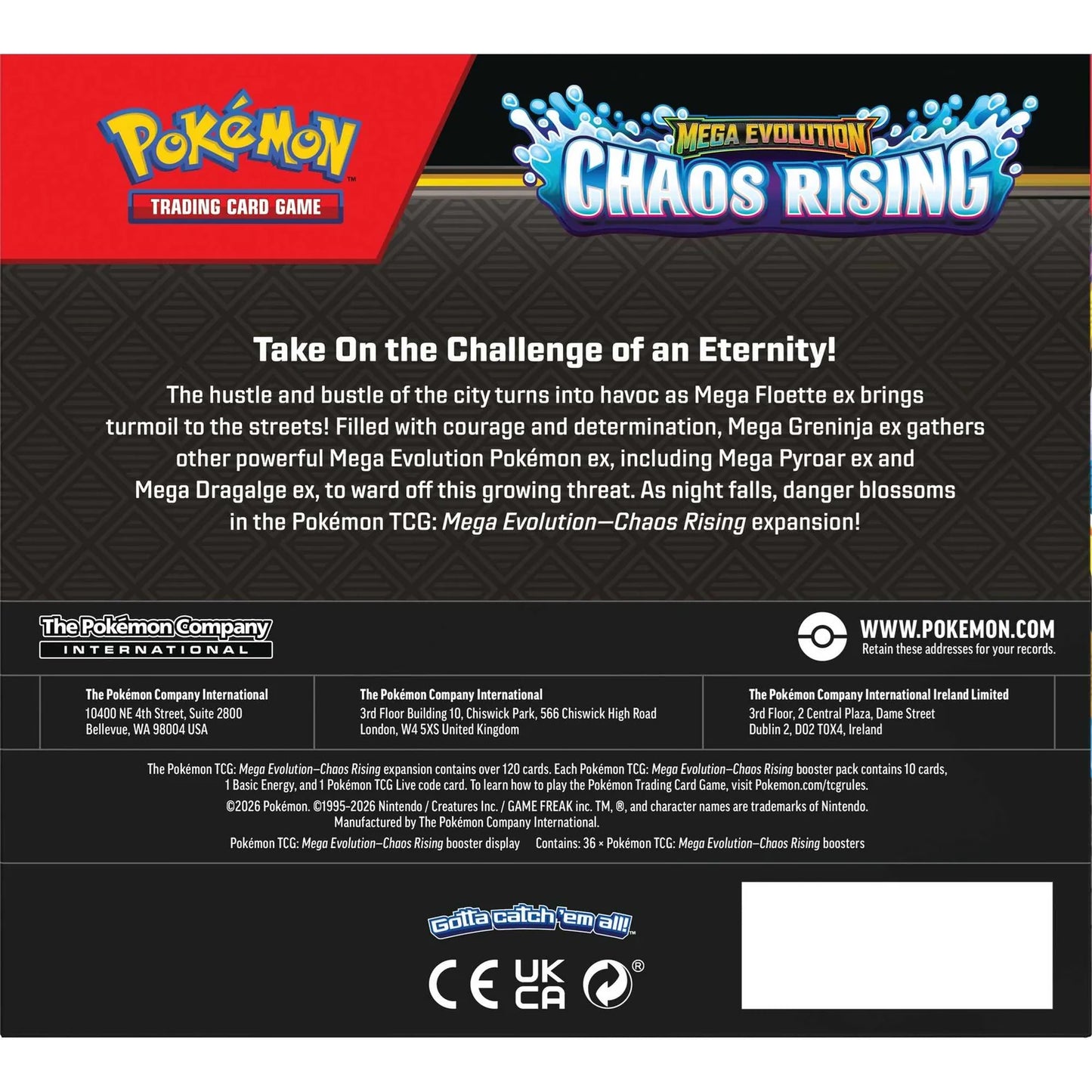 Pokémon TCG: Mega Evolution Chaos Rising Booster Box (36 Packs)