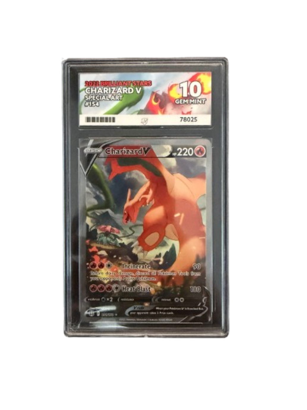 Pokémon Charizard V 154/172 ACE Grading Gem Mint 10