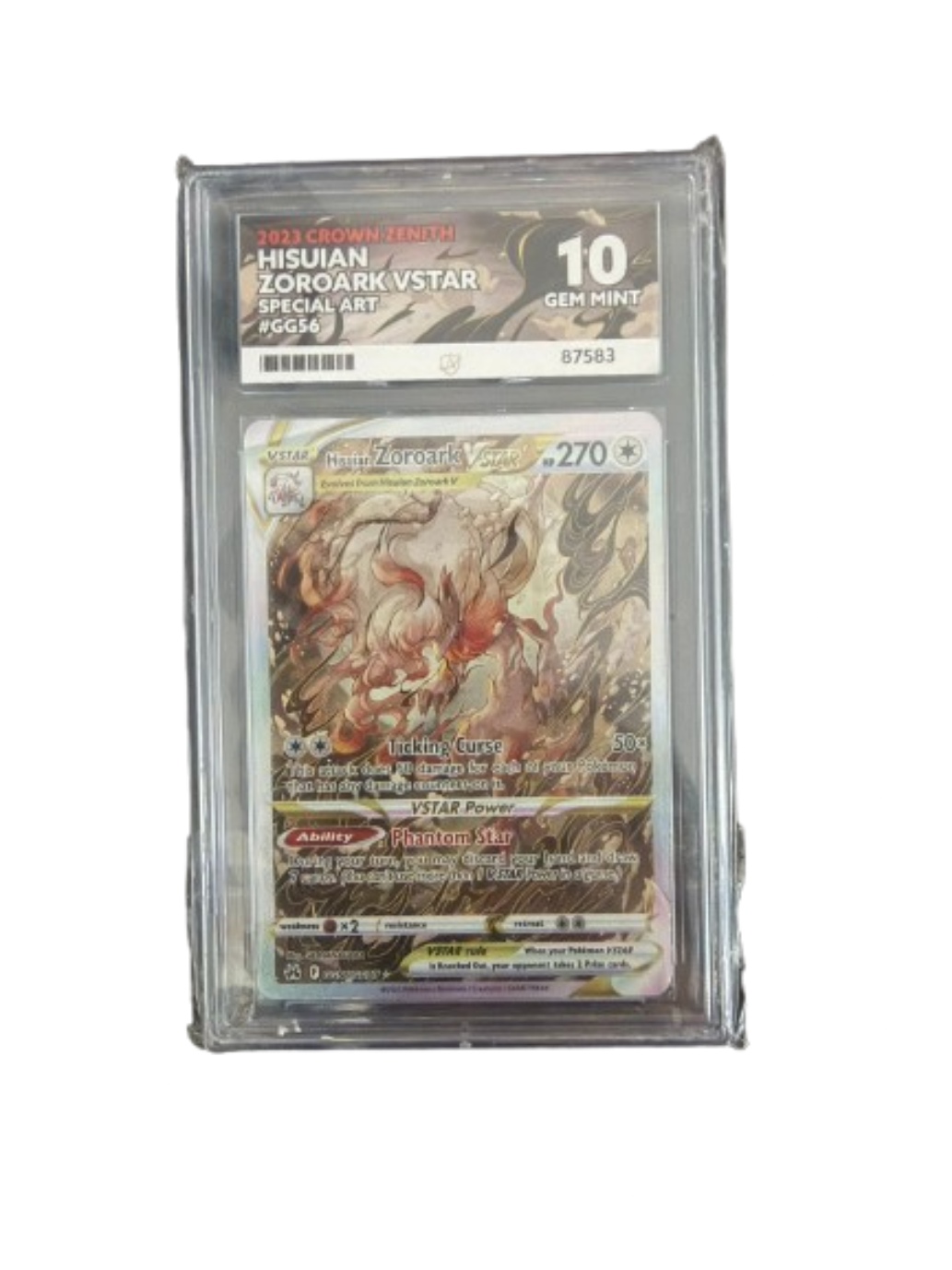 Pokémon Hisuian Zoroark VSTAR GG56/GG70 ACE Grading Gem Mint 10